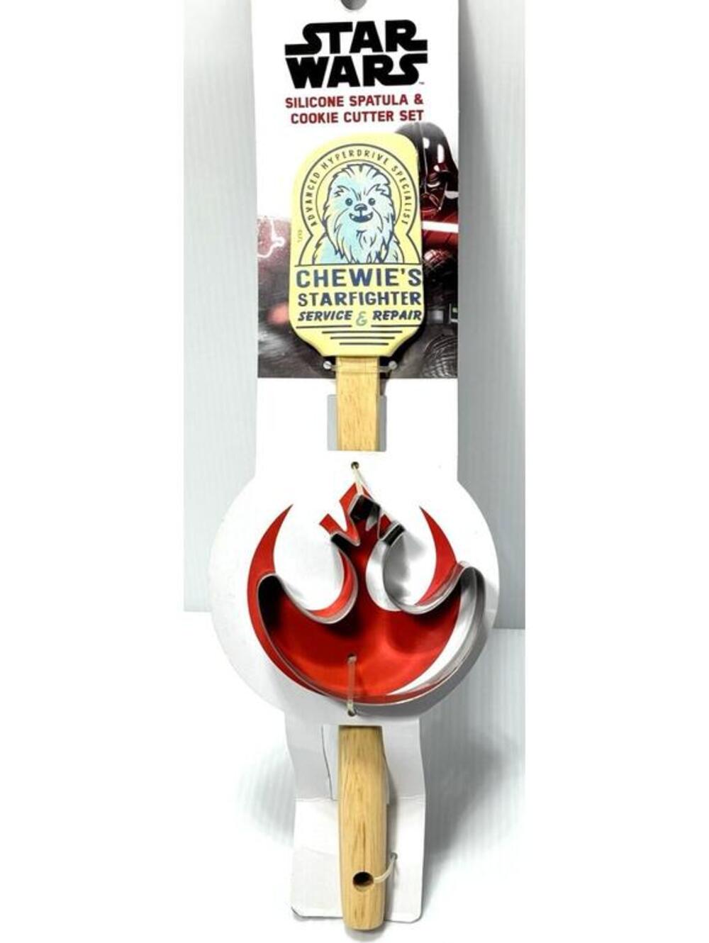 Star Wars Silicone Spatula & Cookie Cutter Set Disney Chewie's Starfighter